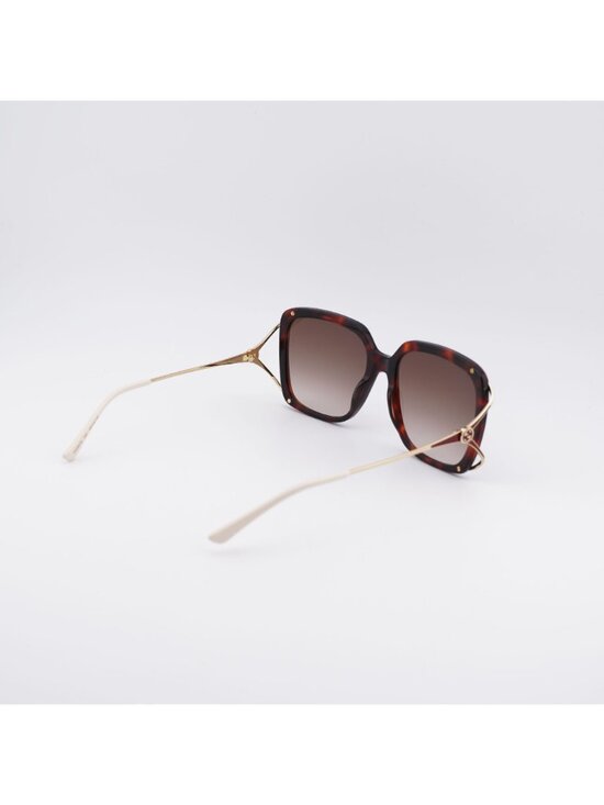 Gucci GG0647S 002 Sunglasses Havana Square Frame, Brown Lenses main image 5